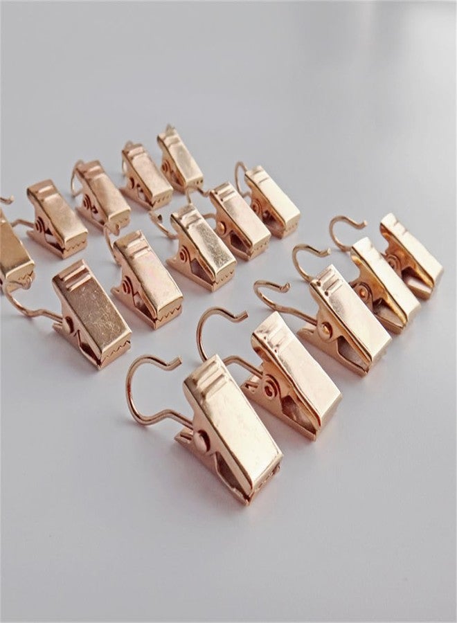 Much Hotter 20 Pack Small Heavy-Duty Hook Clip Set Metal Curtain Hangers Clips for Clip Photo Home Decoration Art Craft Display (Gold) - Image 4